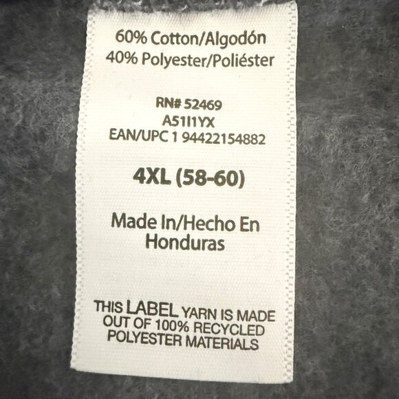 Athletic Works Mens Fleece Dark Gray Sweatshirt 4XL (58-60) Moisture Wicking NWT - Picture 8 of 10